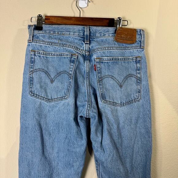 levi's capital E | wedgie icon fit distressed denim women's jeans sz 27 - Picture 8 of 11